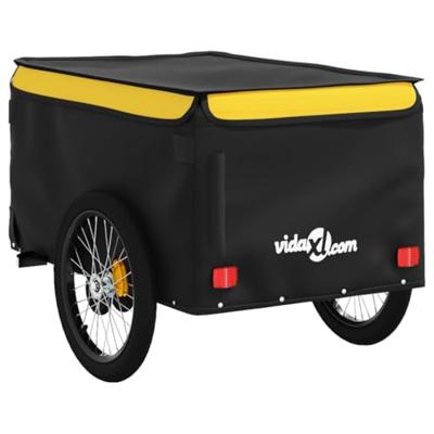 Fietstrailer 45 kg ijzer zwart en geel Fietstrailer 45 kg ijzer zwart en geel