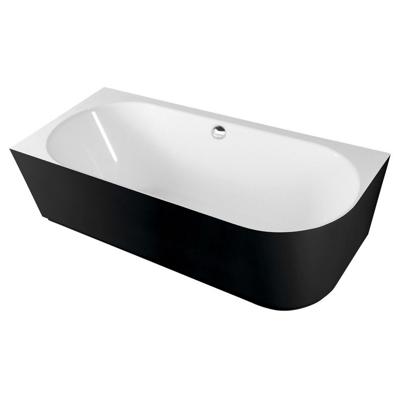 Ligbad Polysan Sussi Gegoten Marmer 160x70x49,5 cm Asymmetrisch Links Zwart / Wit Ligbad Polysan Sussi Gegoten Marmer 160x70x49,5 cm Asymmetrisch Links Zwart / Wit