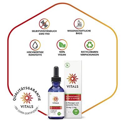 Vitals Elementair Zink Koper Druppels