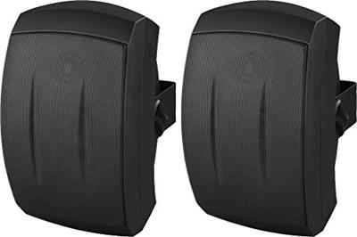 MONACOR MKS-232/SW weerbestendige 2-weg muur luidspreker doos paar 30 W 8 Ohm zwart