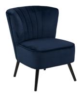 Bendt Fauteuil 'Karl' Velvet, kleur Dark Blue - thumbnail