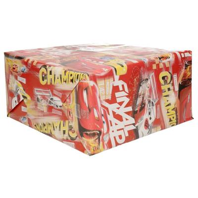 3x Cars rood champions geschenkpapier 200 x 70 cm rollen - Cadeaupapier 3x Cars rood champions geschenkpapier 200 x 70 cm rollen - Cadeaupapier