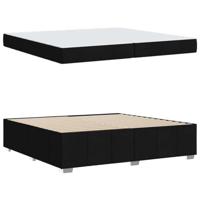 Bedframe Zwart 200 x 200 cm Stof - thumbnail