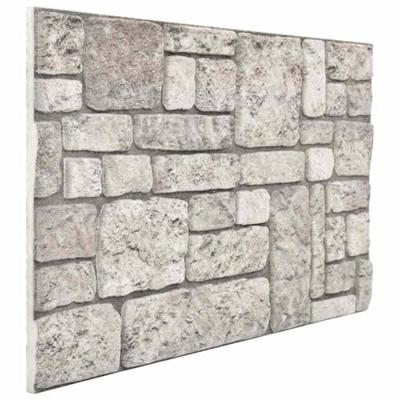 VidaXL 10 st wandpanelen 3d grijze baksteen eps