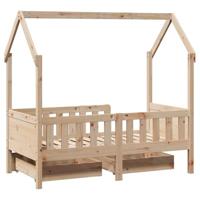 Kinderbedframe met lades 70x140 cm massief grenenhout - thumbnail