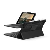 URBAN ARMOR GEAR Rugged Keyboard Case Apple iPad 10.2 (2021/2020/2019) hoes incl. toetsenbord met trackpad [QWERTZ lay-out, LED-achtergrondverlichting, Apple Pencil houder] zwart - thumbnail
