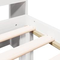 Bed met boekenkast zonder matras grenenhout wit 90x190 cm - thumbnail