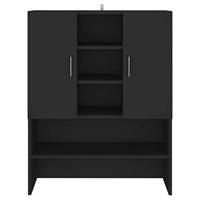 Wasmachinekast 70,5x25,5x90 cm zwart - thumbnail