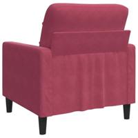 Fauteuil 60 cm fluweel wijnrood - thumbnail
