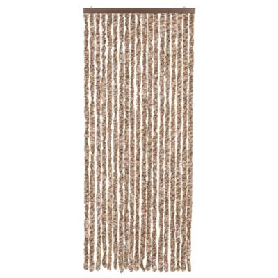 VidaXL Vliegengordijn 56x200 cm chenille beige en donkerbruin