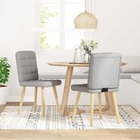 Eetkamerstoelen 4 st stof wolk grijs - thumbnail