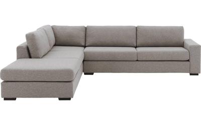 Goossens Bank Lucca grijs, stof, 3-zits, stijlvol landelijk met ligelement links Goossens Bank Lucca grijs, stof, 3-zits, stijlvol landelijk met ligelement links