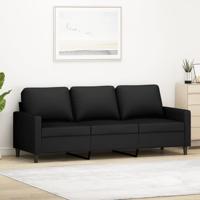 Driezitsbank 180 cm fluweel zwart - thumbnail