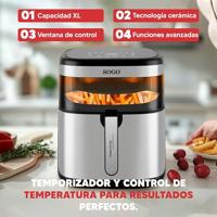 SOGO Human Technology Vision PRO1700 Airfryer 10 l 1700 W Zwart, RVS - thumbnail