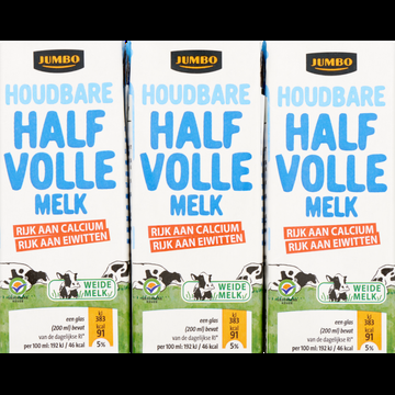 Jumbo Houdbare Halfvolle Melk 6 x 200ML Jumbo Houdbare Halfvolle Melk 6 x 200ML