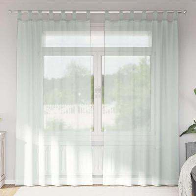 Gordijnen met lussen 2 st 140x245 cm lichtgrijs
