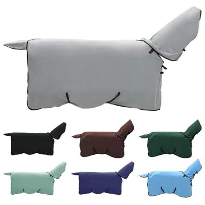 VidaXL Paardendeken volledig lichtgrijs en roze polyester