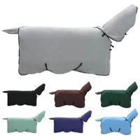 VidaXL Paardendeken volledig lichtgrijs en roze polyester - thumbnail