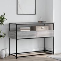 Wandtafel 100x40x75 cm bewerkt hout grijs sonoma eikenkleurig - thumbnail