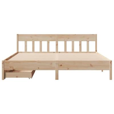 Bedframe zonder matras massief grenenhout 200x200 cm