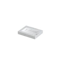 INK Pitch Wastafel Keramische Slab Bak met Drain en Front en Side Skirts Zonder Kraangat - 600x450x90 mm - Statuario Glans - thumbnail