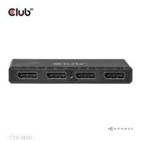 Club 3D displayport quad monitor hub mst 4x 4k30hz displayport splitter (zwart) - thumbnail