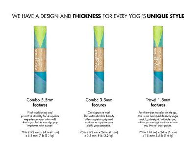 Yoga Design Lab Yogamat 'Aegean Green Combo Mat' 3.5 mm - 178 x 61 cm Yoga Design Lab Yogamat 'Aegean Green Combo Mat' 3.5 mm - 178 x 61 cm