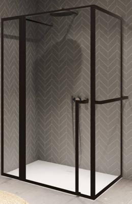 Douchecabine Riho Lucid XL GD203 Omkeerbaar Verstelbaar Aluminium 200x120x100 cm Mat Zwart Douchecabine Riho Lucid XL GD203 Omkeerbaar Verstelbaar Aluminium 200x120x100 cm Mat Zwart