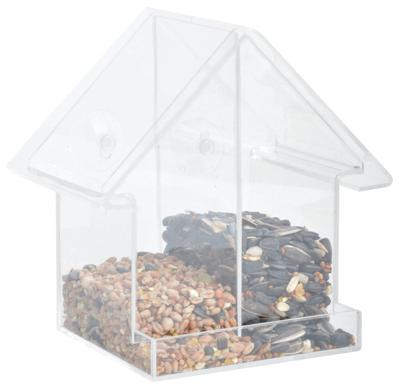 Esschert Design voederhuisje voor het raam dubbel acryl