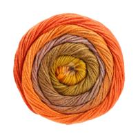 Gomitolo Aloha 306 Kleur: Geeloranje-Roodoranje-Goudbruin-Rozenhout-Nootbruin - thumbnail