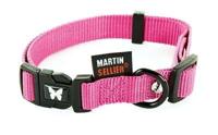MARTIN SELLIER HALSBAND NYLON ROZE VERSTELBAAR 20 MMX40-55 CM - thumbnail