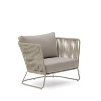 Kave Home Outdoor Fauteuil 'Saconca' Gevlochten touw, kleur Beige - thumbnail