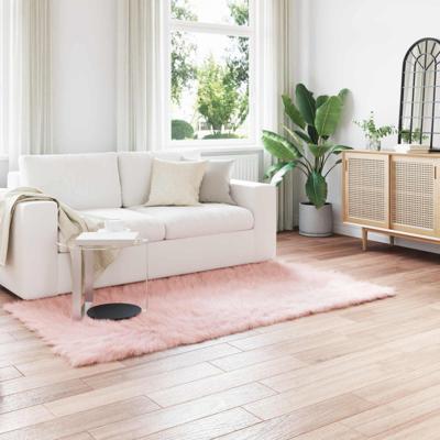 VidaXL Nep schapenvacht tapijt tafalla roze 80 x 200 cm polyester