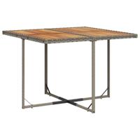 9-delige Tuinset met kussens poly rattan grijs - thumbnail