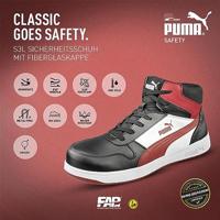 Puma werkschoenen Frontcourt S3L hoog zwart/rood/wit maat 42 - thumbnail