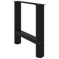 Salontafelpoten 2 st 50x(42-43) cm staal zwart - thumbnail