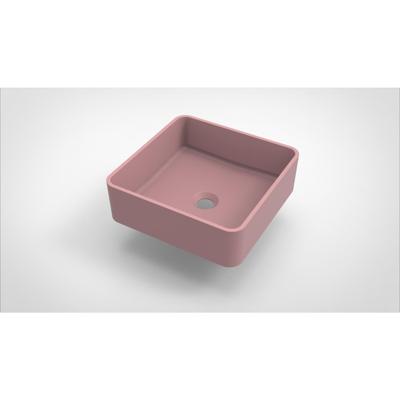 Arcqua Case waskom - 37x37cm - Vierkant - Cast marble Roze Mat WAS403840 Arcqua Case waskom - 37x37cm - Vierkant - Cast marble Roze Mat WAS403840