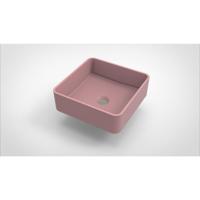 Arcqua Case waskom - 37x37cm - Vierkant - Cast marble Roze Mat WAS403840 - thumbnail