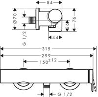 Hansgrohe Douchekraan Opbouw Vivenis Eengreeps Mat Wit - thumbnail