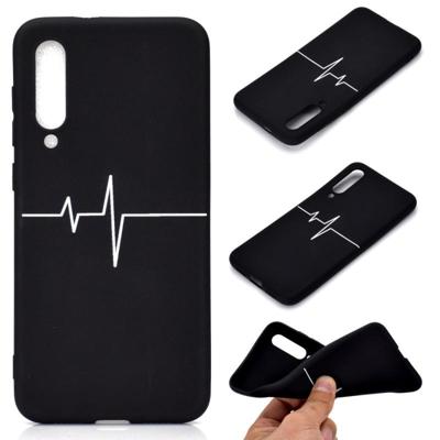 Voor Xiaomi mi 9 SE schokbestendige stok figuur patroon zachte TPU beschermhoes (hartslag)