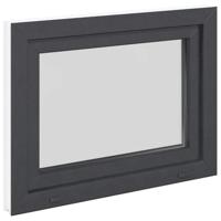 Kelderraam "RISOR" 80x60 cm draai-kiep DIN links antraciet - thumbnail