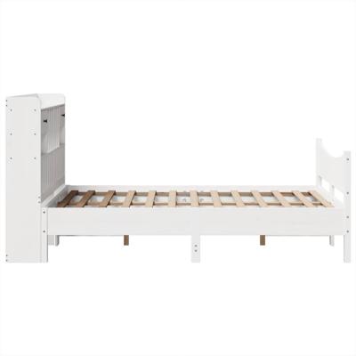 Bedframe zonder matras massief grenenhout wit 135x190 cm Bedframe zonder matras massief grenenhout wit 135x190 cm