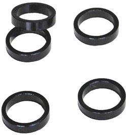 VWP balhoofdtussenring spacer alu 8mm 1.1/8" zwart p/5