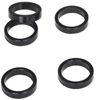 VWP balhoofdtussenring spacer alu 8mm 1.1/8" zwart p/5 - thumbnail