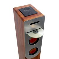 INOVALLEY HP34-CD-WOOD soundtoren cd-speler – Bluetooth – 100 W – USB – hout en grijs - thumbnail