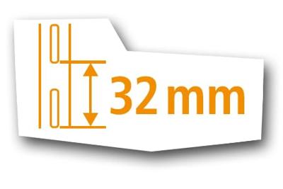 *Confectiedrager Ele sys 32 wit 33cm