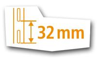 *Confectiedrager Ele sys 32 wit 33cm - thumbnail