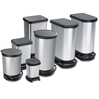 Rotho paso pedaalemmer 6l zilver/metallic