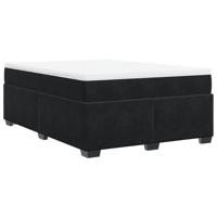 Boxspring met matras fluweel zwart 140x190 cm - thumbnail