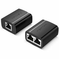 Adapter Splitter Ethernet LAN naar 2 x RJ45 Vention IPTB0 Zwart - thumbnail